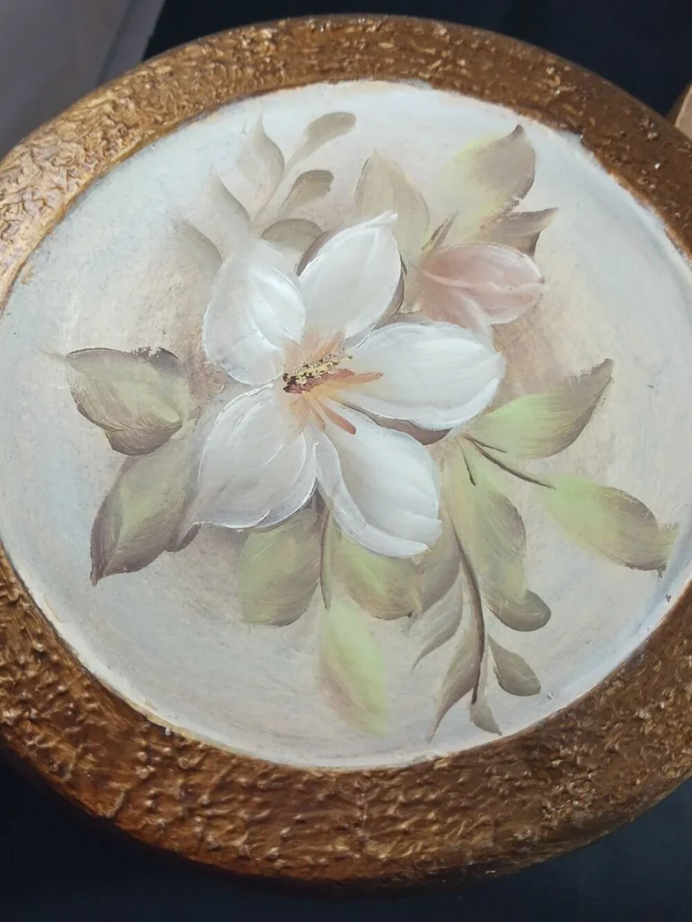 Vintage set of 2 Hand Painted Florentine Style Nesting (Stacking) Boxes